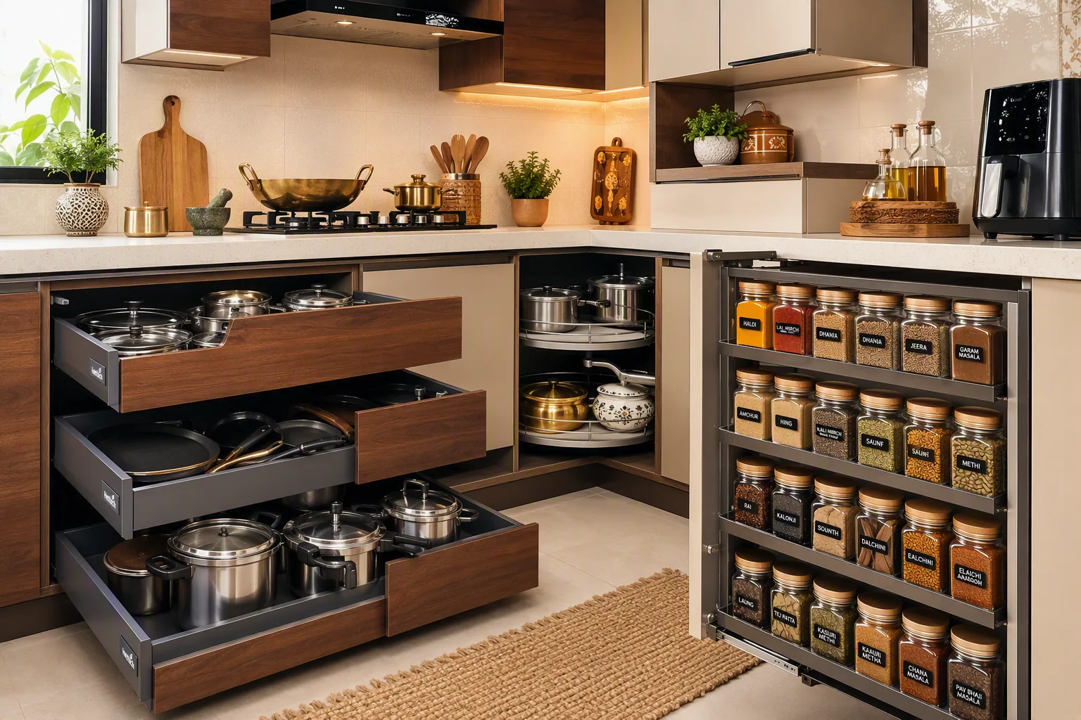 Practical storage solutions for Indian homes that make everyday cooking easier, cleaner, and more enjoyable